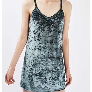 Crushed Velvet Slip Dress